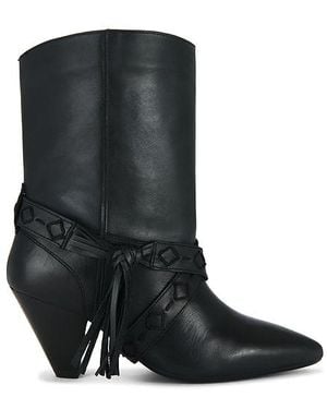 Free People Bronte Belt Slouch Boot - Black