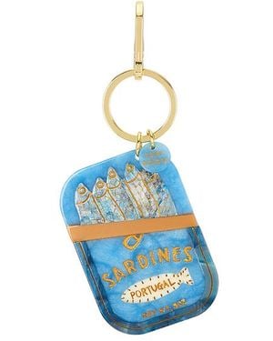Solar Eclipse Sardines Bag Charm + Keychain キーチェーン - ブルー