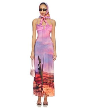 Leslie Amon Maxivestido Timeless En Color Rosado Talla (También En S, Xs, Xl) - Rojo