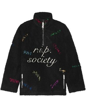 Advisory Board Crystals R.i.p. Society Quarter Zip - Black