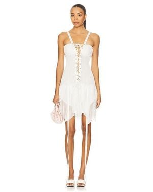AMOR MIA Gentle Dissolve Mini Dress - White