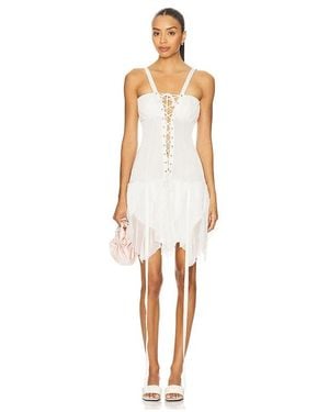 AMOR MIA Gentle Dissolve Mini Dress - White