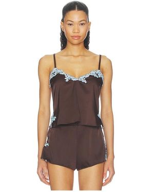 KAT THE LABEL Jean Camisole Top - Brown