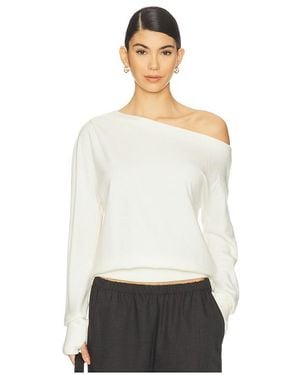 Bobi Asymmetrical Thumbhole Top - White