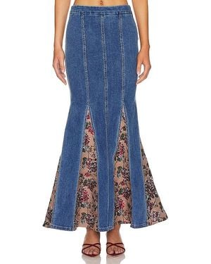 MAJORELLE Luda Maxi Skirt - Blue