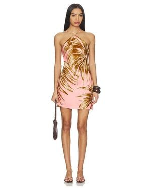 Rococo Sand Bias Halter Mini Dress - Pink