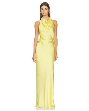 Jonathan Simkhai Drapiertes Kleid Aus Satin Reannon - Gelb