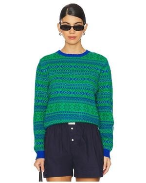 Jumper 1234 Strick Tonal Fairisle Crew - Grün