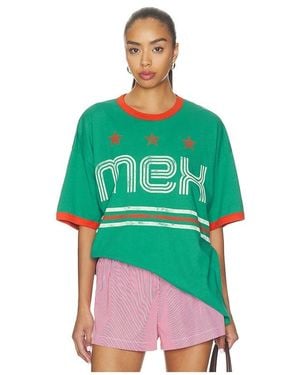 Daydreamer Mexico World Cup Oversized Ringer Tee - Green