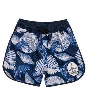 Agua Bendita Short Natación Tiago Sereia En Color Azul Marino Talla (También En 4, 6)