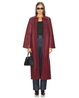 SRG Reggie Leather Coat - Red