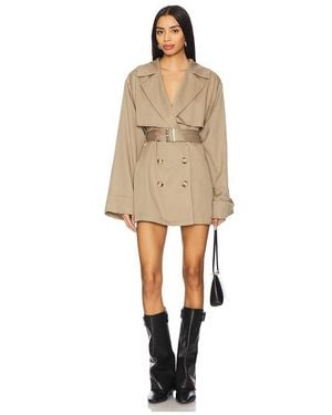 SNDY'S Victoria Mini Trench Dress - Natural