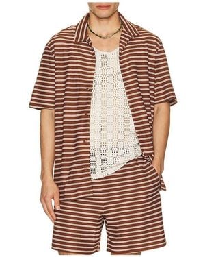 BOUND Stripe Jacquard Shirt - Red