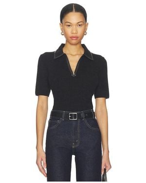 Rag & Bone Polohemd Aus Kunstleder Mit Reissverschluss Caterina - Blau