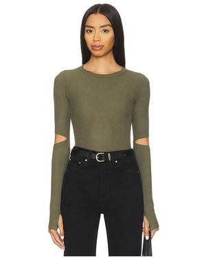 Michael Lauren Solomon Long Sleeve Fitted Tee - Green