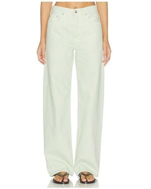 Agolde Arc Loose Wide Crop Jeans - White