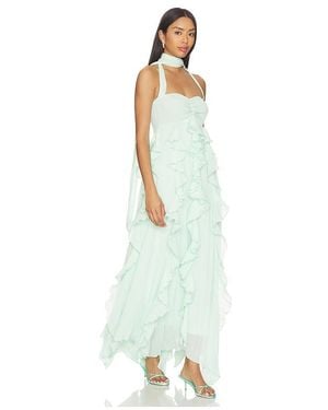 Show Me Your Mumu Gemma Ruffle Maxi Dress - White