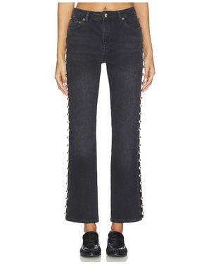 Jonathan Simkhai Jean Tiro Alto Amelia En Color Negro Talla (También En 28, 30) - Azul