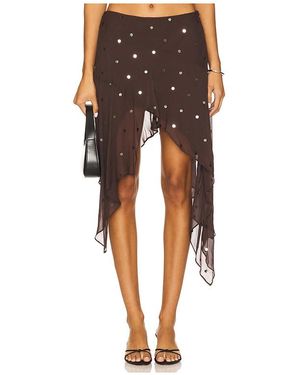 Bec & Bridge Arielle Asymmetric Skirt - Brown