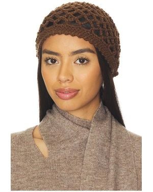 Lovers + Friends Dionne Crochet Hat - Brown