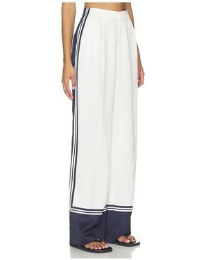 SER.O.YA Marlowe Satin Pant - White