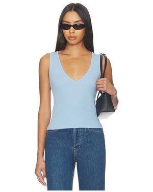 GRLFRND Oberteil V-Neck Muscle Tank - Blau