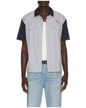 Brixton Builders Olson Woven Shirt - Blue