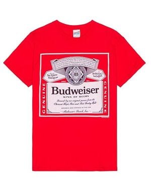 Junk Food Budweiser Label King Of Beers Tee - Red