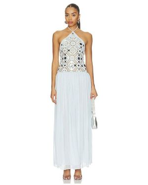 retrofte Winona Crochet Dress in Yellow | Lyst