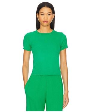 Michael Lauren Rhea Short Sleeve Fitted Top - Green