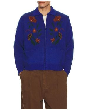 Obey Cárdigan En Color Azul Talla (También En S, Xl/1X)