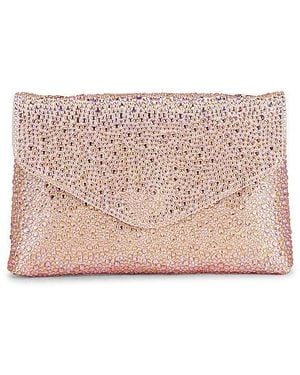 OLGA BERG Hattie Crystal Shoulder Bag - Pink