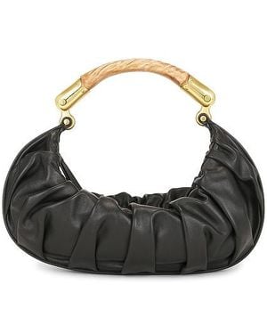 Balmain Medium Ebene Calfskin Hobo - Schwarz