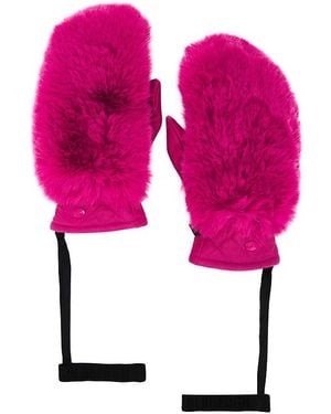 Goldbergh Hill Faux Fur Mittens - Pink