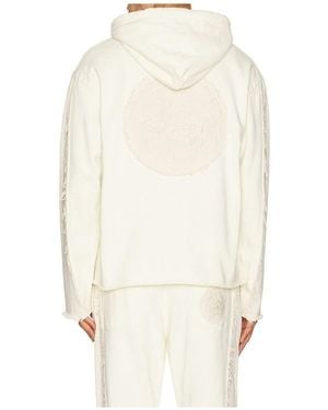 Honor The Gift Denim Panel Hoodie - White