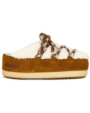 Moon Boot Evx Shearling Mule - Metallic