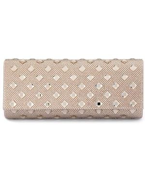 OLGA BERG Bridget Crystal Clutch - Natural
