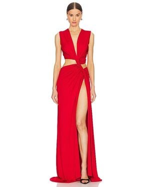 Sid Neigum Triple Loop Knit Dress - Red