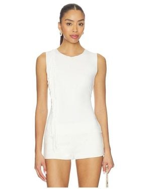 geel Iris Top - White