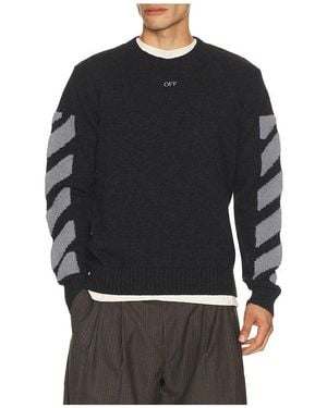 Off-White c/o Virgil Abloh PULL DIAG en Grey - Noir