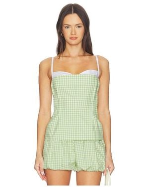 Jonathan Simkhai Charlee Bustier Top - Green