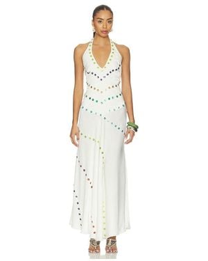 Siedres Kleid Vicka - Weiß