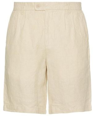 Far Afield Double Pleated Short - Natural