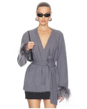 MAJORELLE Wilma Feather Cardigan - Gray