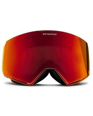 White/space Magnetic Md Icon Goggles - Red