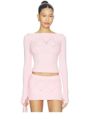 Frankie's Bikinis Cyprus Cloud Knit Jumper - Pink