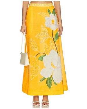 VERANDAH Magnolia Maxi Skirt - Yellow