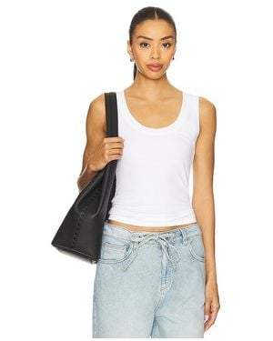 FAVORITE DAUGHTER The Ribbed Tank - White
