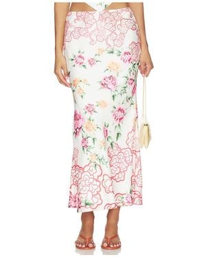 SAU LEE Falda Firoa En Color Blanco, Rosado Talla (También En 2, 4, 6, 8)