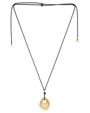 Ettika Melted Edge Pendant Necklace - Metallic
